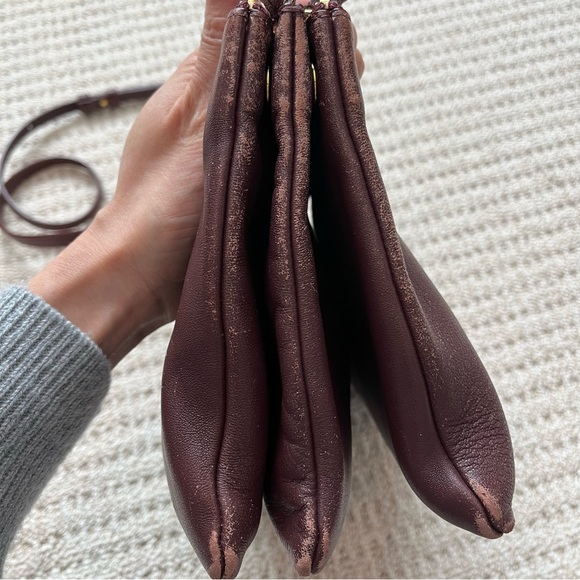 Celine Large Trio Crossbody Bag in Burgundy - Picture 8 of 9